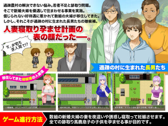 新婚夫婦をだまして住まわせ他人液で妊娠させる風習のある村に生活してみたW(ぬく丸) - FANZA同人