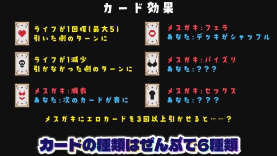 ロシアンルーレット的なあれで爆乳メ○ガキにエロいことをするカードゲーム