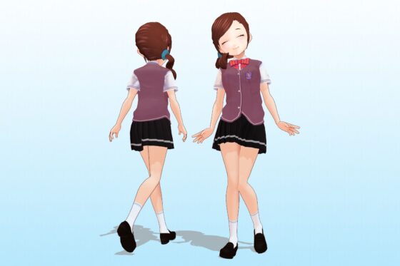 2年3組 出席番号15番 白峰恋 夏服3Dモデルデータ(私立あかね●●) - FANZA同人