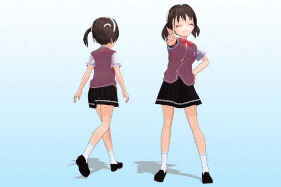 2年3組 出席番号16番 竹石 奈々美 夏服3Dモデルデータ(私立あかね●●) - FANZA同人