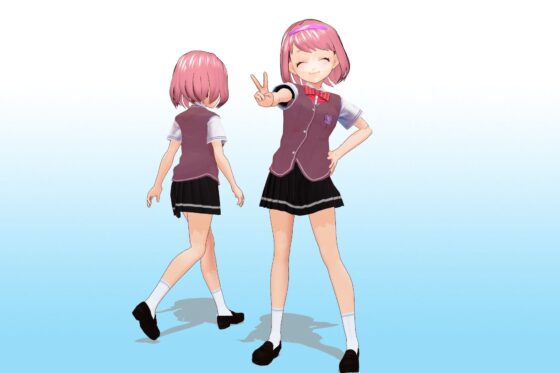 2年3組 出席番号29番 山賀 美琴 夏服3Dモデルデータ(私立あかね●●) - FANZA同人