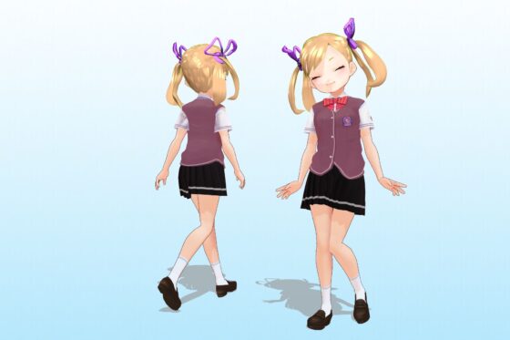 2年3組 出席番号2番 エンマ デロッシ 夏服3Dモデルデータ(私立あかね●●) - FANZA同人