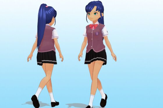 2年3組 出席番号25番 水谷 勇気 夏服3Dモデルデータ(私立あかね●●) - FANZA同人