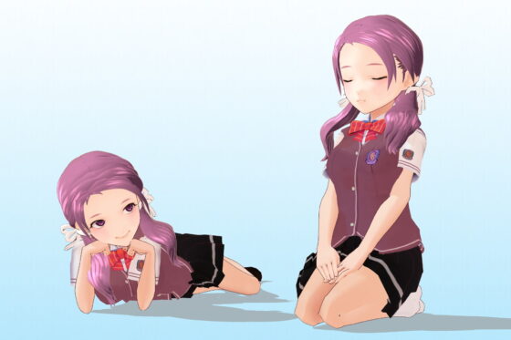 2年3組 出席番号30番 雪平歌穂 夏服3Dモデルデータ(私立あかね●●) - FANZA同人