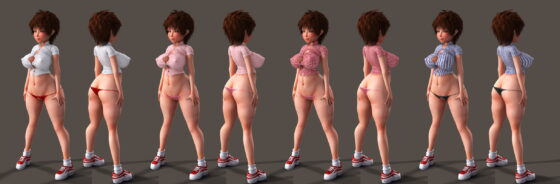 Tightly Fitted Shirt and Crotchless Panties for Haru(Chocoンとこ) - FANZA同人