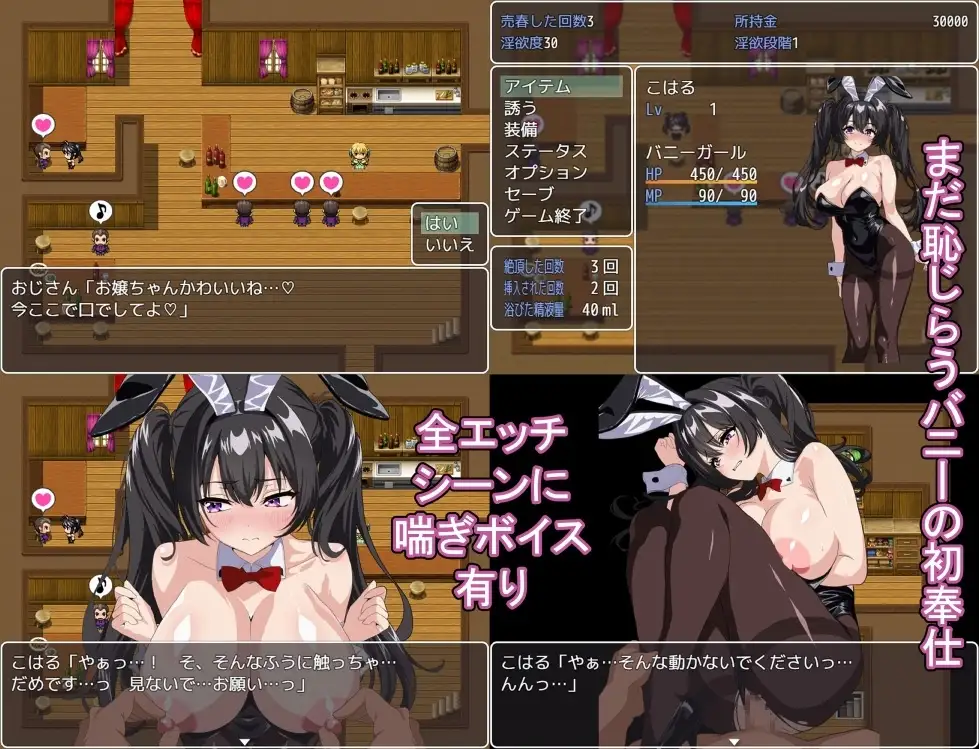 【スマホ版】売春バニーの快楽堕ちRPG 徐々に淫欲に堕ちるバニー【DL Play Box版】 [ぐれいしゅがりい] | DLsite