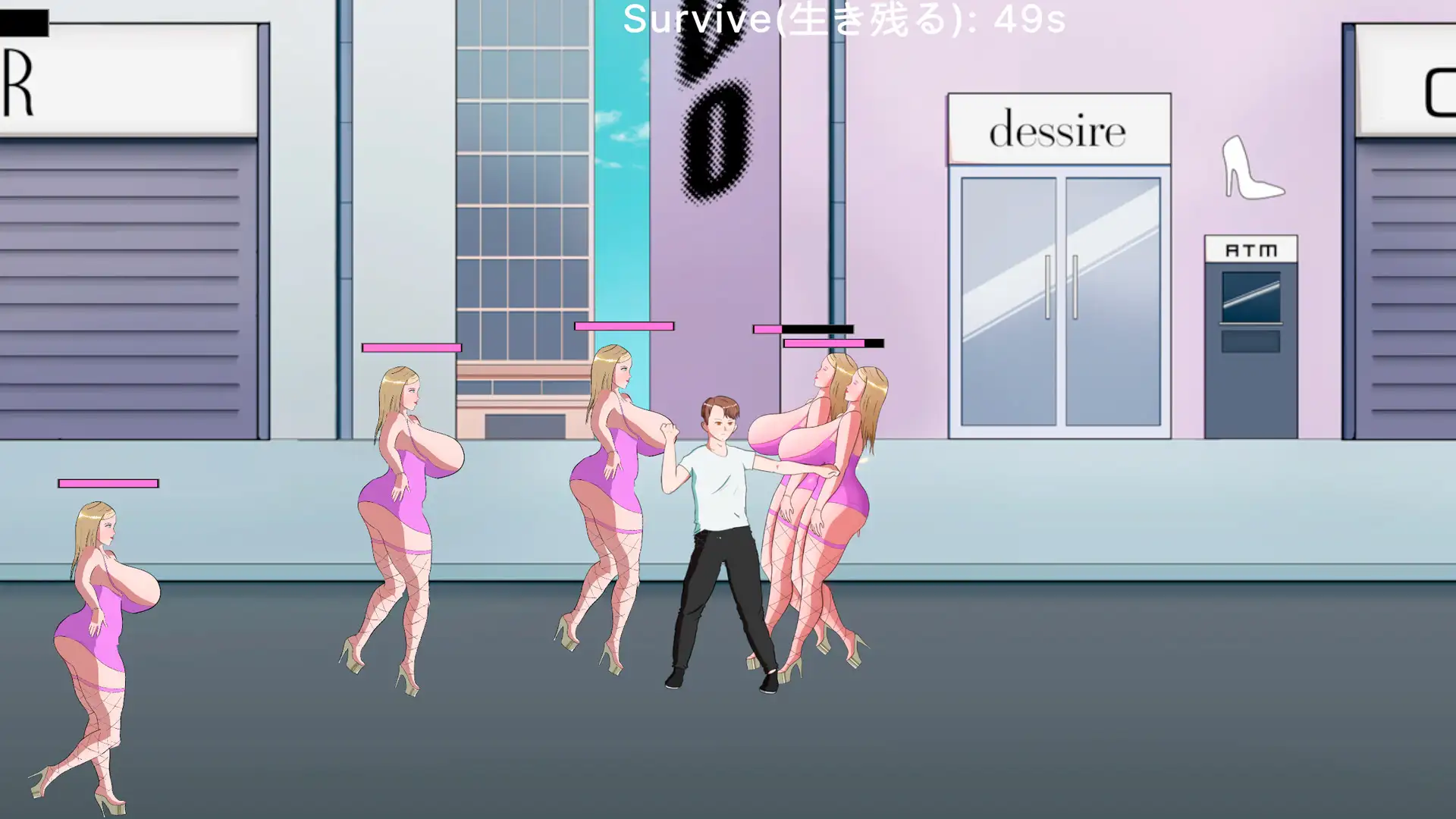 [WeakHero] - 絶望の70秒:美少女分身軍団の執拗な誘惑とビンタ [Action/Live2D] [Dax] | DLsite 同人 - R18