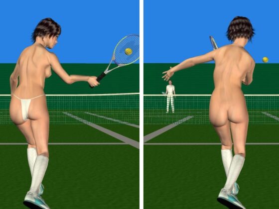 3Dパンチラテニスゲーム3 -脱衣テニス バック観賞編 [さわやかエッチな美女教育] | DLsite 同人 - R18