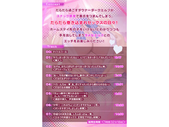 【DL版】【だらだら適当セックス】ウチの居候のダークエルフだらだら自堕落、引きこもりだけど 時に甘々、てきとうにセックスしてくれるとっても優しいドスケベお姉ちゃん 