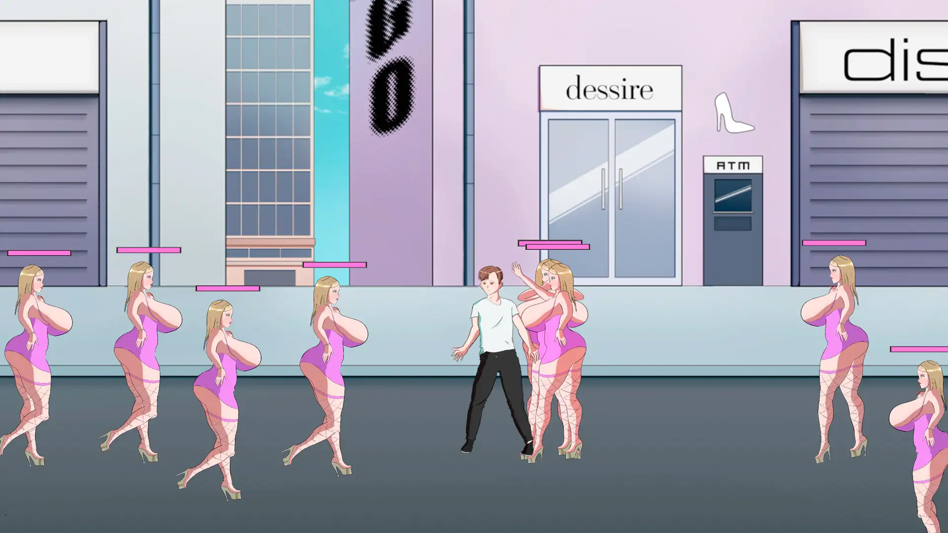 [WeakHero] - 絶望の70秒:美少女分身軍団の執拗な誘惑とビンタ [Action/Live2D] [Dax] | DLsite 同人 - R18