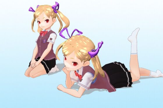 2年3組 出席番号2番 エンマ デロッシ 夏服3Dモデルデータ(私立あかね●●) - FANZA同人