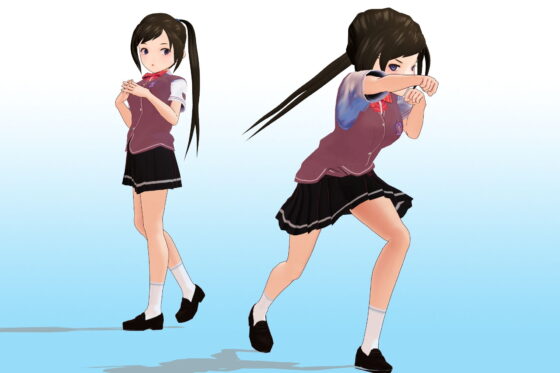 2年3組 出席番号17番 月瀬 凛 夏服3Dモデルデータ(私立あかね●●) - FANZA同人