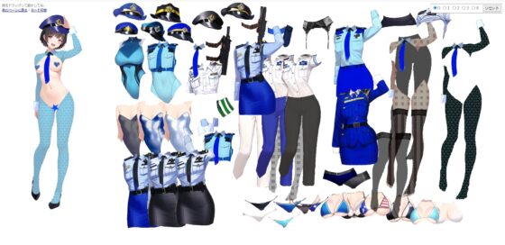 着せ替え婦警さん(AI作品) [デジタル着せ替え屋さん/高良ほうせき] | DLsite 同人 - R18