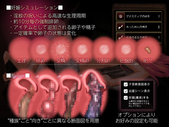 零落の姫騎士アナスティア〜どの種族の精子でも受精する呪いの淫紋〜(mico) - FANZA同人