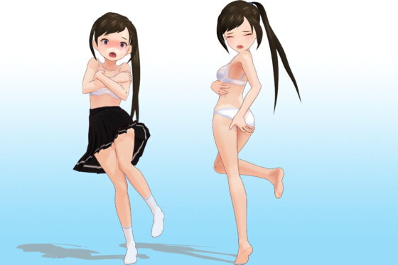 2年3組 出席番号17番 月瀬 凛 夏服3Dモデルデータ(私立あかね●●) - FANZA同人