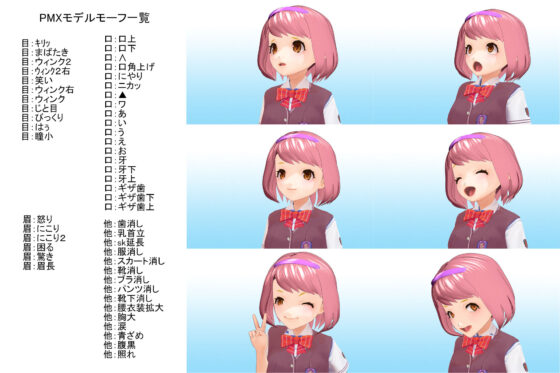 2年3組 出席番号29番 山賀 美琴 夏服3Dモデルデータ(私立あかね●●) - FANZA同人