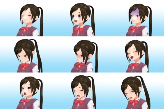 2年3組 出席番号17番 月瀬 凛 夏服3Dモデルデータ(私立あかね●●) - FANZA同人