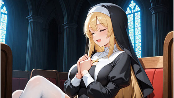 でか乳巫女と巨乳シスター