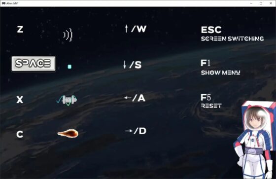 Alien MV(Pixel Game Maker MV 宇宙旅行的动作射击脱衣游戏) [ntrworld] | DLsite 同人 - R18