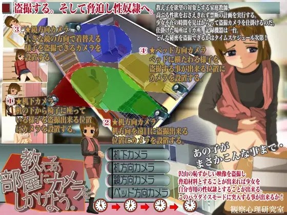 教え子の部屋にカメラをしかけよう。 [観察心理研究室] | DLsite 同人 - R18