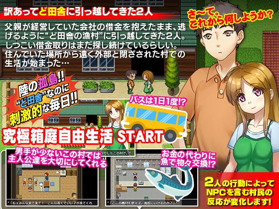 陸の孤島！ど田舎の漁村で彼女と暮らす箱庭自由生活(VITAKAISER) - FANZA同人