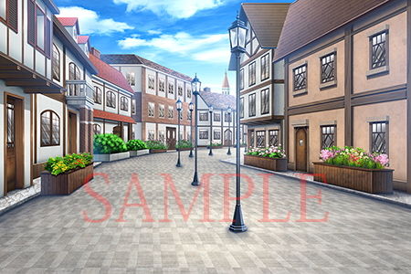 Royalty-Free Background CG Assets: Western-Style Town Street