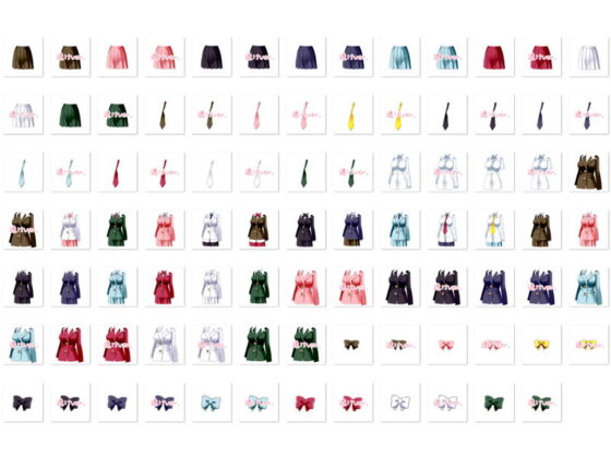 佐野俊英為您專屬原畫師 服裝素材集B - 西裝外套 -(White Candy)