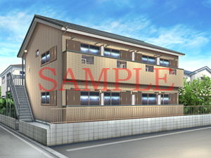 Royalty-Free Background Material: Apartment Exterior