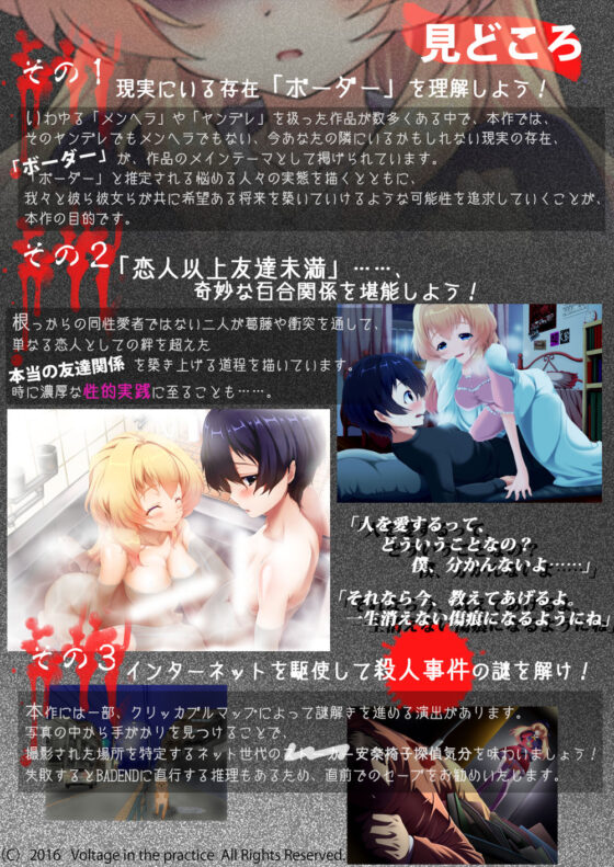 【無料】Borderline Detective 体験版β(Voltage in the practice) - FANZA同人