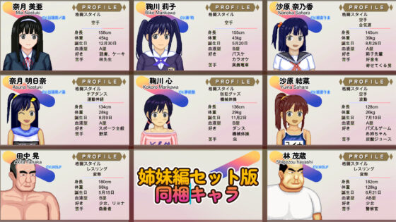 エッチなアップデート型格闘ゲーム〜姉妹編セット(WOLF) - FANZA同人