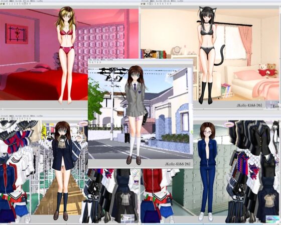 女子高生Only(?)着せ替えKISS『JKolle-KISS [Mi]』 [Miroir...] | DLsite 同人 - R18