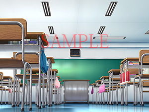 Royalty-Free Background CG Assets: PE Storage & Low-Angle Classroom