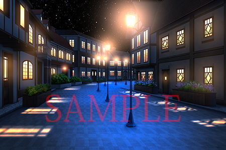 Royalty-Free Background CG Assets: Western-Style Town Street