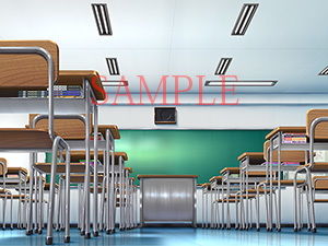 Royalty-Free Background CG Assets: PE Storage & Low-Angle Classroom