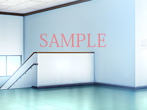 Royalty-Free BG CG Material: School Stairwell Landing