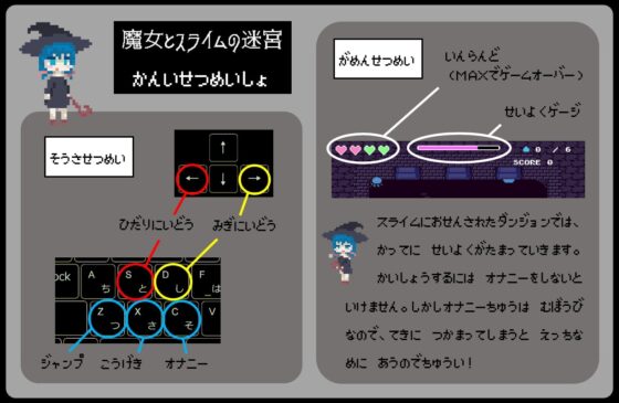 魔女とスライムの迷宮 - Pixel Shady Dungeon - [Laboratelier] | DLsite 同人 - R18