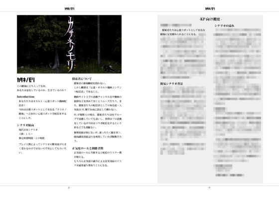 克蘇魯神話TRPG劇本「疊之森」