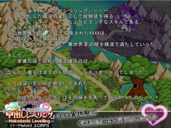 【フルLive2D】〜ボクのユニークスキルは「中出しレベリング」〜 -Nakadashi levelling- ＜異世界スケベマッチ3エロRPG＞(ジャクシークリエイト) - FANZA同人