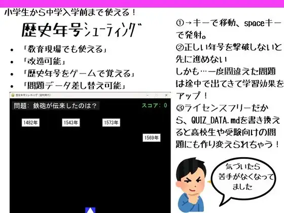 歴史年号シューティング ～遊んで覚える日本史～ [sugerpowderflower] | DLsite 同人 - R18