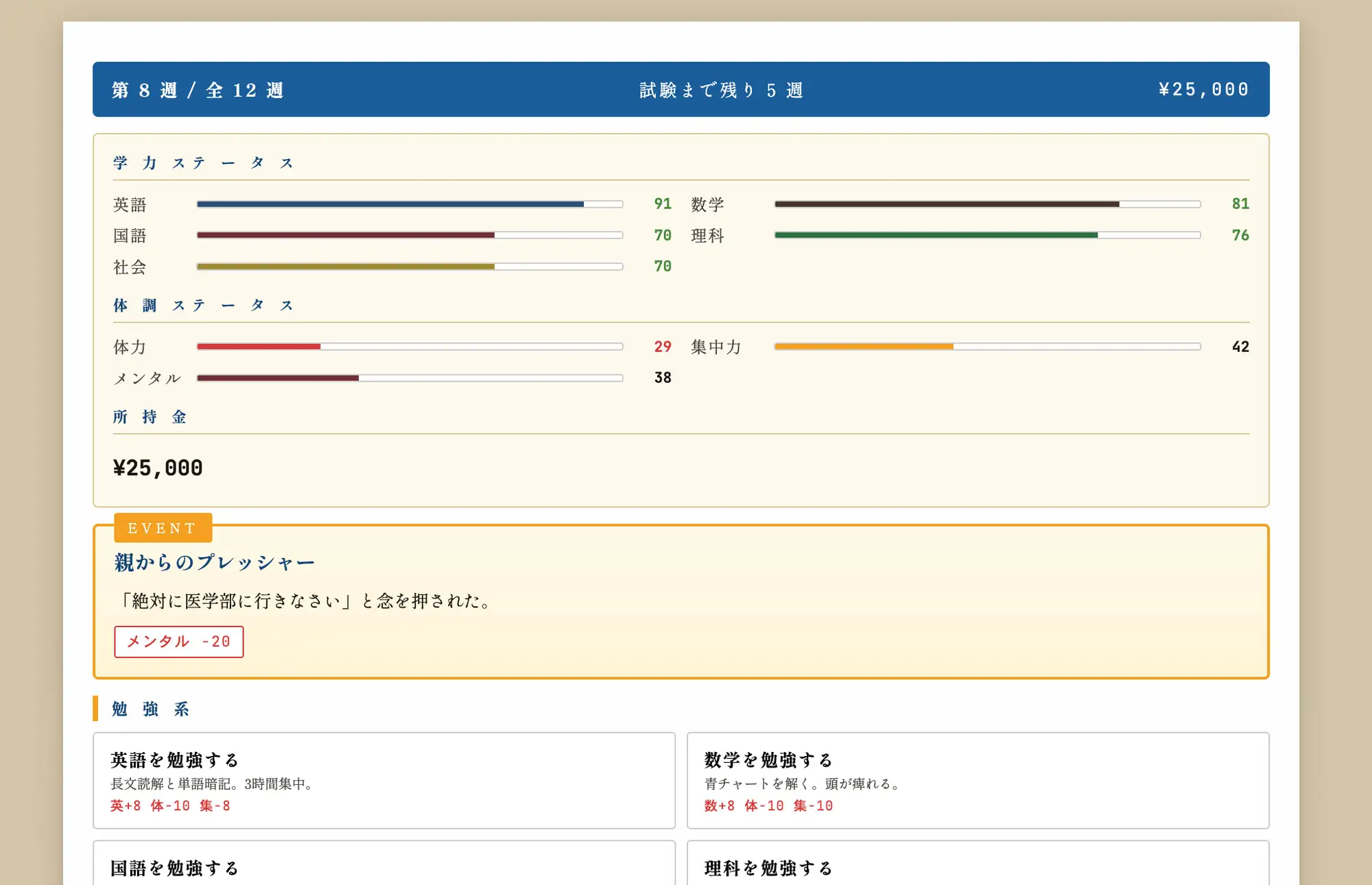 運命の分岐点 ─ 逆転受験シミュレーション [受験ドットコム] | DLsite 同人 - R18