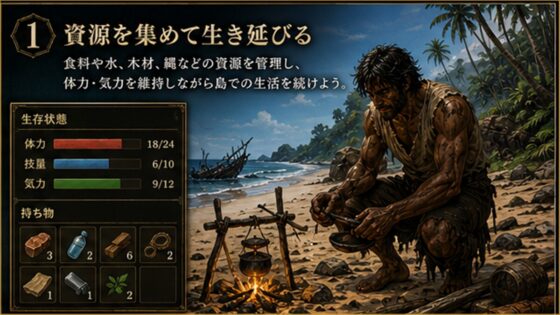 【孤島探索×サバイバルゲームブック】黒帆島漂流記 [小さな学び舎] | DLsite 同人 - R18