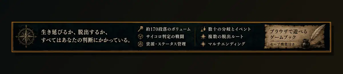 【孤島探索×サバイバルゲームブック】黒帆島漂流記 [小さな学び舎] | DLsite 同人 - R18